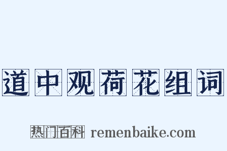 道中观荷花组词是什么意思的图片